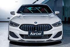 BMW 8 Series M850 840 (With M-Package Bumper) G14 G15 G16 2018 2019 2020 2021 2022 2023 2024 with Aftermarket Parts - Front Lip Pre-preg Carbon Fiber from Karbel Carbon