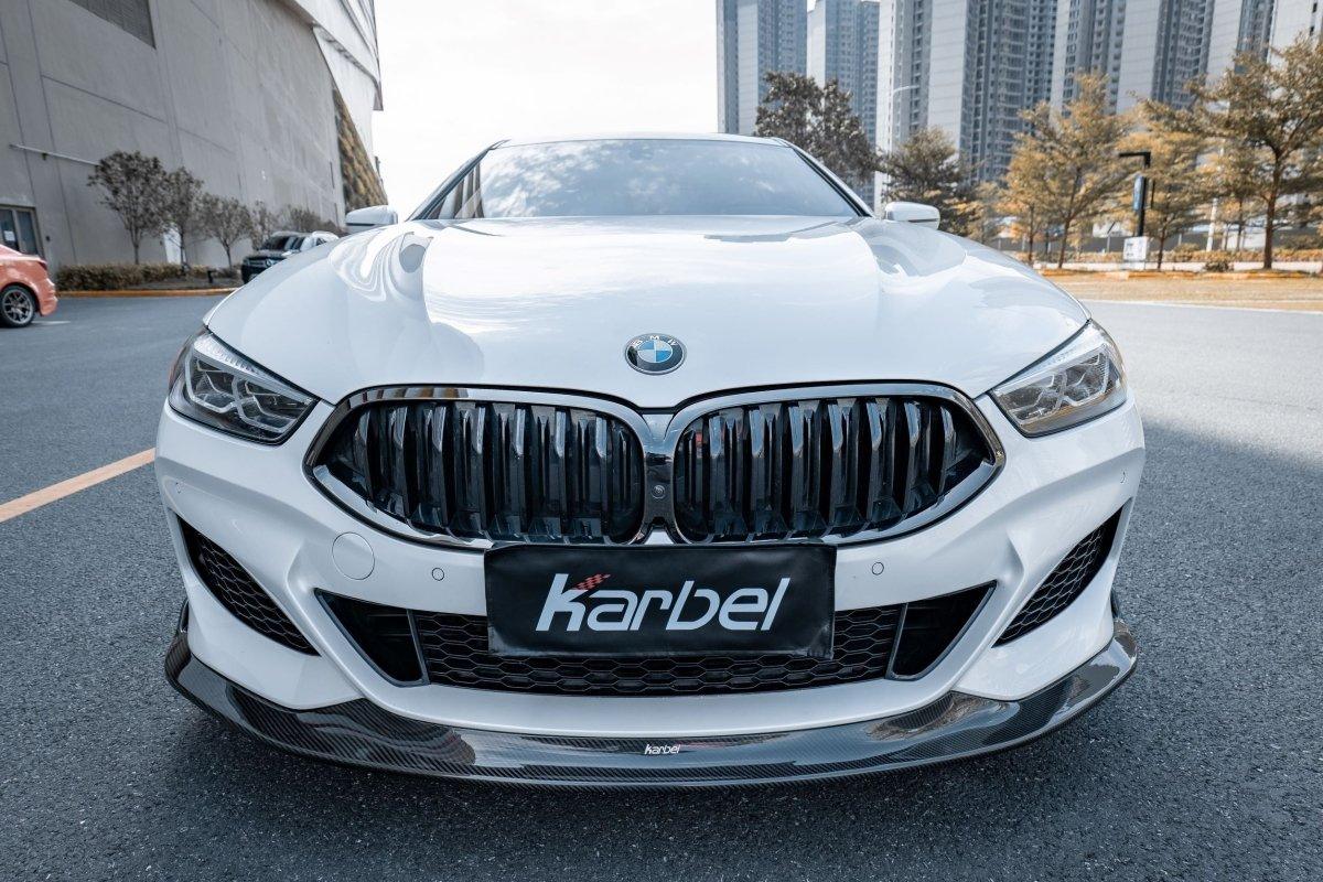 BMW 8 Series M850 840 (With M-Package Bumper) G14 G15 G16 2018 2019 2020 2021 2022 2023 2024 with Aftermarket Parts - Front Lip Pre-preg Carbon Fiber from Karbel Carbon