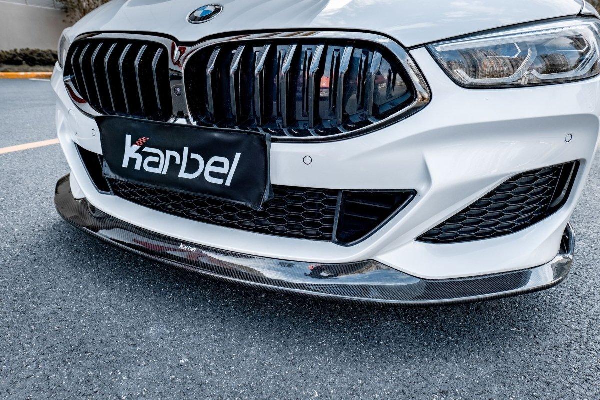 BMW 8 Series M850 840 (With M-Package Bumper) G14 G15 G16 2018 2019 2020 2021 2022 2023 2024 with Aftermarket Parts - Front Lip Pre-preg Carbon Fiber from Karbel Carbon