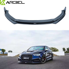 Audi S3 A3 8V & 8V.5 2017 2018 2019 2020 with Aftermarket Parts -  Front Lip Pre-preg Carbon Fiber from Karbel Carbon