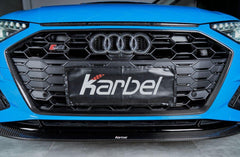 Audi S4 A4 S-line (with s-line bumper, does not fit base model) B9.5 2020 2021 2022 2023 2024 with Aftermarket Parts - Front Lip Pre-preg Carbon Fiber from Karbel Carbon