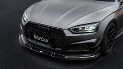 Audi S5 A5 (with s-line bumper, does not base model) B9 2017-2019 with Aftermarket Parts - V1 Front Lip Pre-preg Carbon Fiber from Karbel Carbon