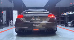 Audi TTS / TT (with s-line bumper) 8S MK3 2015 2016 2017 2018 2019 with Aftermarket Parts - Rear Diffuser & Canards Pre-preg Carbon Fiber from Karbel Carbon