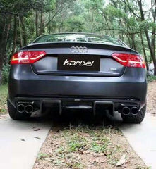 Audi A5 (fits base model, does not fit s-line) B8.5 2012 2013 2014 2015 2016 with Aftermarket Parts - Rear Diffuser Pre-preg Carbon Fiber from Karbel Carbon