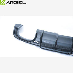 Audi S4 A4 (with S-line bumper, does not fit base model) B9 2017 2018 2019 with Aftermarket Parts - V1 (With LED Light) & V2 (Without LED Light) Style Rear Diffuser Pre-preg Carbon Fiber from Karbel Carbon
