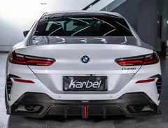 BMW 8 Series M850 840 (With M-Package Bumper) G16 2018 2019 2020 2021 2022 2023 2024 with Aftermarket Parts - Rear Diffuser Pre-preg Carbon Fiber from Karbel Carbon
