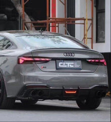 Audi S5 A5 (with s-line bumper, does not base model) B9.5 2020 2021 2022 2023 2024 with Aftermarket Parts - Rear Diffuser Pre-preg Carbon Fiber from Karbel Carbon