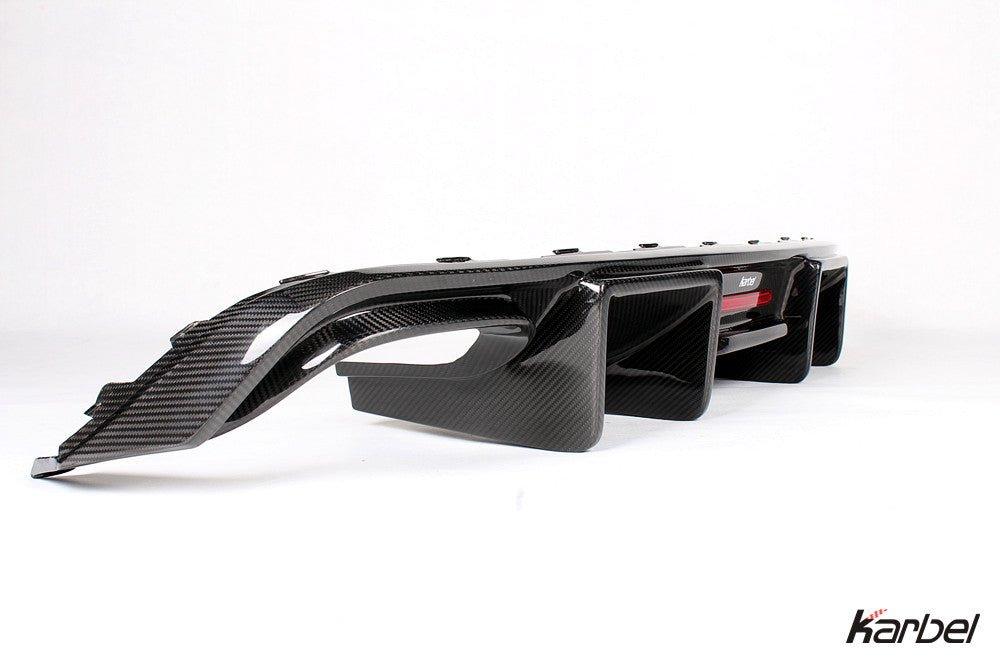 Audi S5 A5 S-line (with s-line bumper, does not base model) B8.5 2012-2016 with Aftermarket Parts - V2 Style Rear Diffuser Pre-preg Carbon Fiber from Karbel Carbon