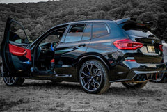 BMW X3M X3MC F97 Pre-LCI 2019-2021 & X3 G01 pre-LCI 2019 2020 2021 with Aftermarket Parts - Rear Roof Spoiler Pre-preg Carbon Fiber from Karbel Carbon