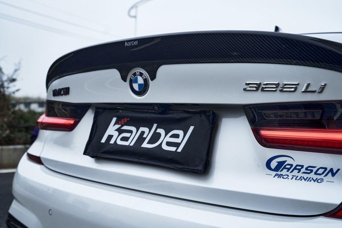 BMW M3 G80 2021-ON & 3 Series 330i M340i G20 (Fits Both Pre-LCI & LCI) 2019-ON with Aftermarket Parts - V1 Style Rear Spoiler Carbon Fiber from Karbel Carbon
