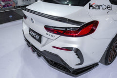 BMW 8 Series M850 840 G16 2018 2019 2020 2021 2022 2023 2024 with Aftermarket Parts - Rear Spoiler Pre-preg Carbon Fiber from Karbel Carbon