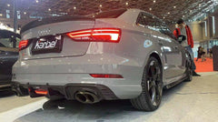 Audi RS3 S3 A3 8V/8V.5 2014 2015 2016 2017 2018 2019 2020 with Aftermarket Parts - Rear Spoiler Pre-preg Carbon Fiber from Karbel Carbon