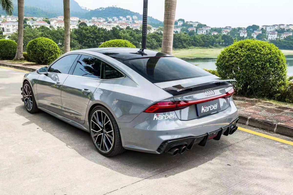 Karbel Carbon Dry Carbon Fiber Rear Spoiler Ver.1 for for Audi RS7 S7 A7 2019-ON C8 - Performance SpeedShop