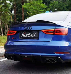 Audi RS3 S3 A3 8V/8V.5 2014 2015 2016 2017 2018 2019 2020 with Aftermarket Parts - Rear Spoiler Pre-preg Carbon Fiber from Karbel Carbon