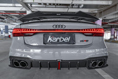 Audi RS7 S7 A7 C8 2019-ON with Aftermarket Parts - V2 Style Rear Spoiler Pre-preg Carbon Fiber from Karbel Carbon