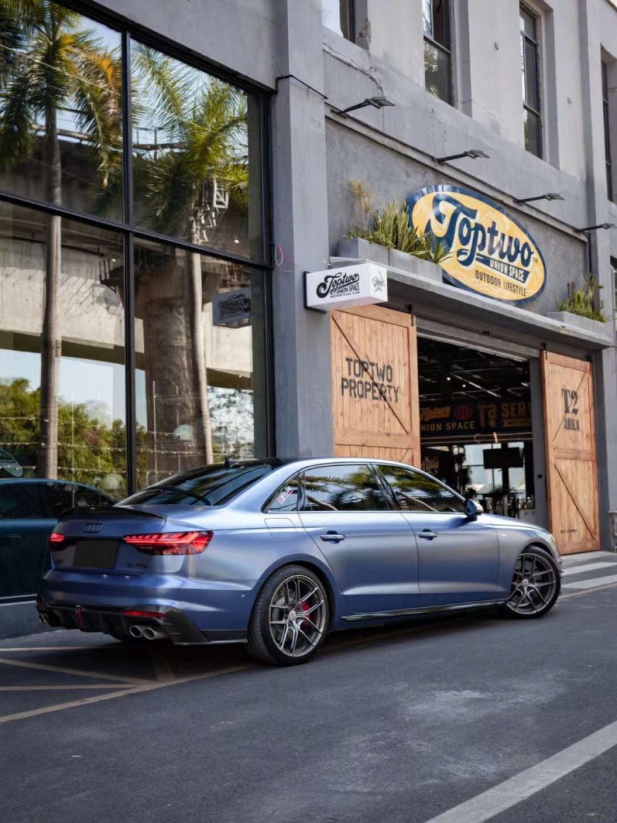 Audi S4 A4 B9 / B9.5 2017 2018 2019 2020 2021 2022 2023 2024 with Aftermarket Parts - Rear Spoiler Pre-preg Carbon Fiber from Karbel Carbon