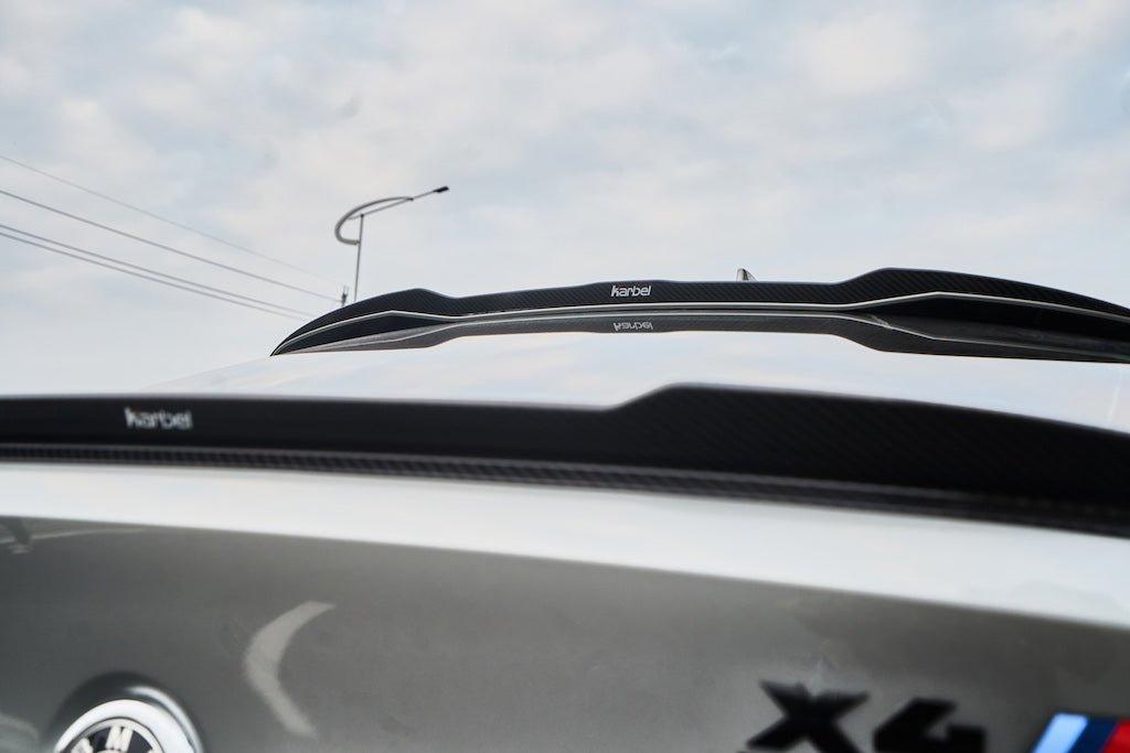 BMW X4M X4MC F98 (Fits Both Pre-LCI & LCI) 2019-ON & X4 G02 (Fits Both Pre-LCI & LCI) 2019-ON with Aftermarket Parts - Rear Spoiler Pre-preg Carbon Fiber from Karbel Carbon