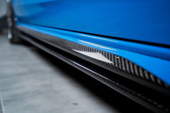 Audi S4 A4 B9 / B9.5 2017-ON with Aftermarket Parts - Side Skirts & Upper Side Skirt Trim Pre-preg Carbon Fiber from Karbel Carbon