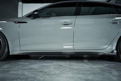 Audi S5 A5 B9.5 2020 2021 2022 2023 2024 Early 2025 With Aftermarket Parts - Side Skirts Extensions Dry Pre-preg Carbon Fiber from Karbel Carbon