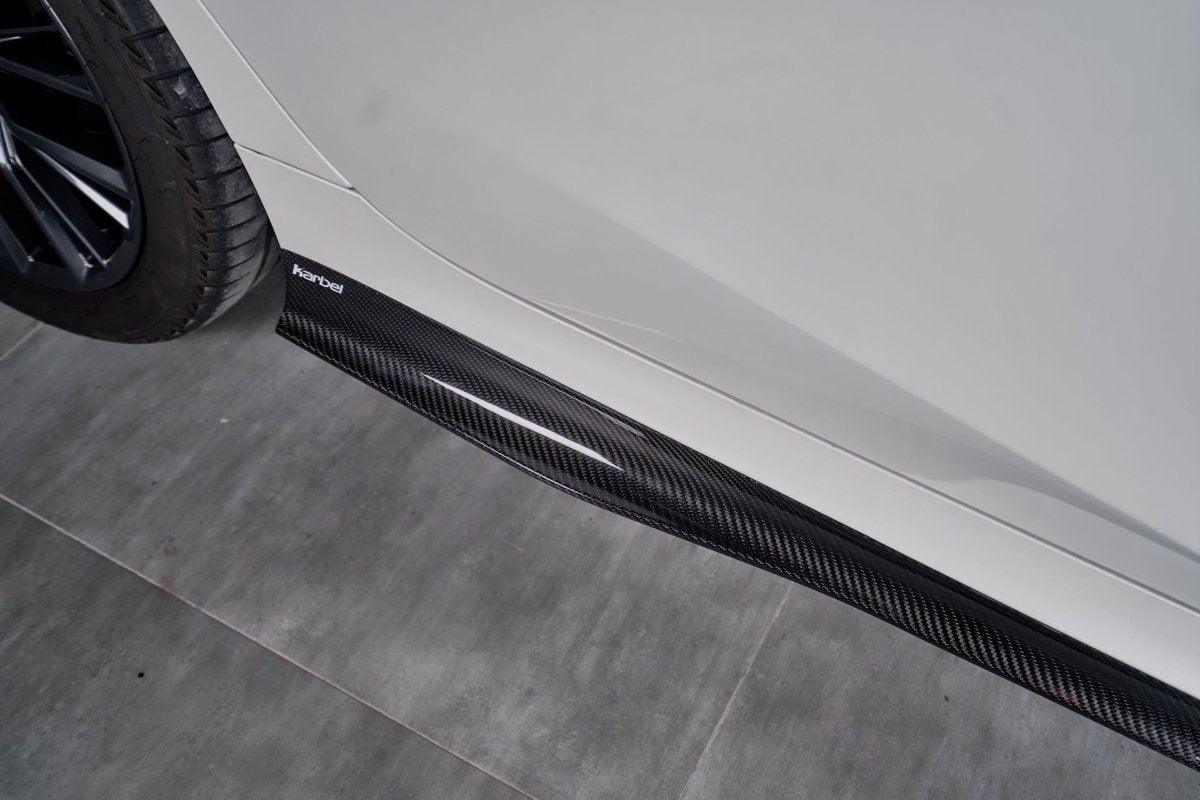 BMW 3 Series 330i M340i G20 G21 Pre-LCI 2019 2020 2021 2022 with Aftermarket Parts - Side Skirts Pre-preg Carbon Fiber from Karbel Carbon
