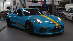 Porsche 911 991.2 GT3 2018 2019 with Aftermarket Parts - Side Skirts Pre-preg Carbon Fiber from Karbel Carbon
