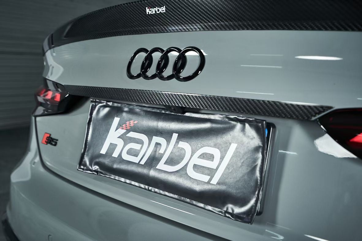 Audi RS5 S5 A5 B9.5 2020 2021 2022 2023 2024 with Aftermarket Parts - Rear Trunk Lid Pre-preg Double-sided Carbon Fiber from Karbel Carbon