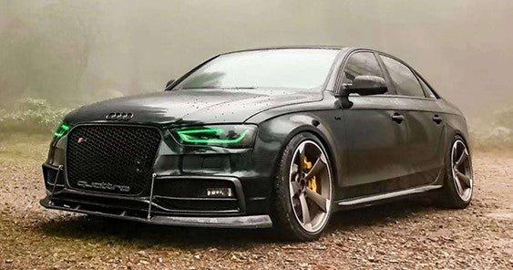 Audi S4 A4 S-line (with s-line bumper, does not fit base model) B8.5 2013 2014 2015 2016 with Aftermarket Parts - Upper ValencesPre-preg Carbon Fiber from Karbel Carbon