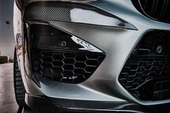 BMW X3M X3MC F97 Pre-LCI 2019 2020 2021 & X4M X4MC F98 Pre-LCI 2019 2020 2021 with Aftermarket Parts - Upper Valences Top & Side Trim Pre-preg Carbon Fiber from Karbel Carbon