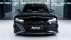 Audi RS6 C8 2020-ON & RS7 C8 2020-ON with Aftermarket Parts - Front Lip Pre-preg Carbon Fiber from Karbel Carbon