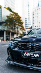 BMW 3 Series 330i (with M-package bumper, does not fit base model) M340i G20 G21 LCI 2023-ON with Aftermarket Parts - Front Lip Pre-preg Carbon Fiber from Karbel Carbon