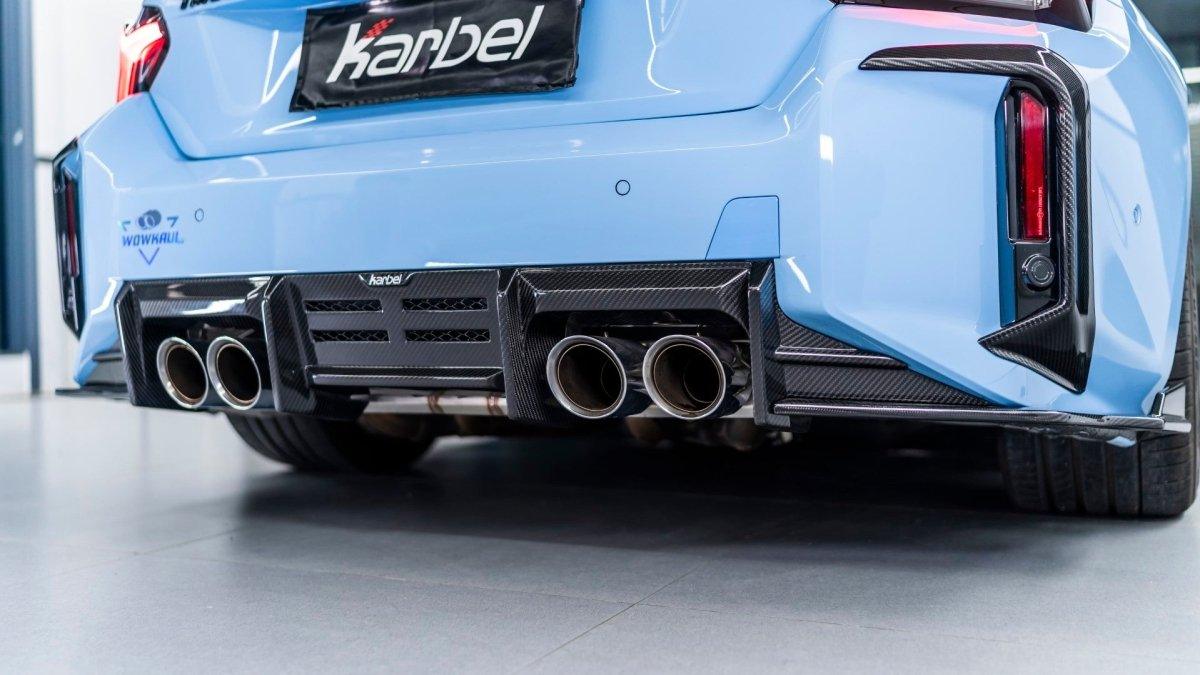 BMW M2 / M2C G87 2023-ON with Aftermarket Parts - Rear Bumper Canards Pre-preg Carbon Fiber from Karbel Carbon