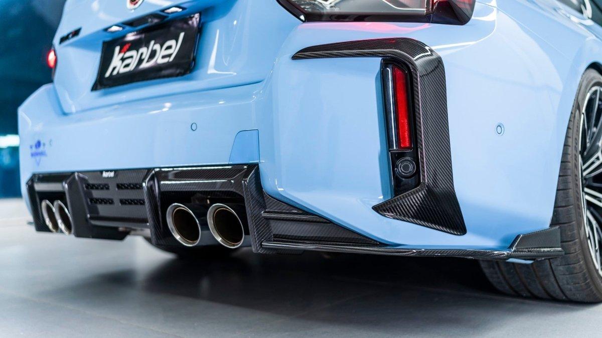 BMW M2 / M2C G87 2023-ON with Aftermarket Parts - Rear Bumper Canards Pre-preg Carbon Fiber from Karbel Carbon