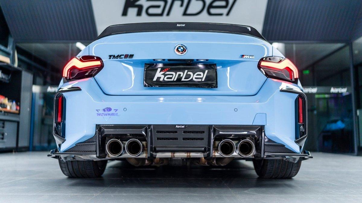 BMW M2 / M2C G87 2023-ON with Aftermarket Parts - Rear Bumper Canards Pre-preg Carbon Fiber from Karbel Carbon