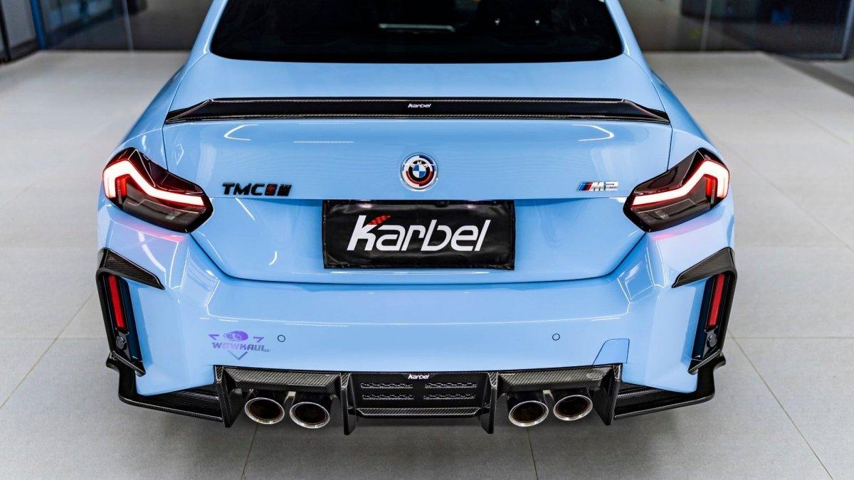 BMW M2 / M2C G87 2023-ON with Aftermarket Parts - Rear Bumper Canards Pre-preg Carbon Fiber from Karbel Carbon