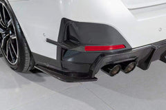 BMW I4 M50 / e Drive 40 (with M-package bumper, does not fit base model) G26 2022-ON & 4 Series Gran Coupe M440i 430i (with M-package bumper, does not fit base model) G26 2022-ON with Aftermarket Parts - Rear Bumper Canards Pre-preg Carbon Fiber from Karbel Carbon