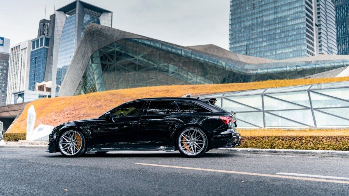 Audi RS6 C8 2020-ON with Aftermarket Parts - Rear Trunk Spoiler Pre-preg Carbon Fiber from Karbel Carbon