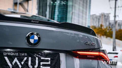 BMW I4 M50 / e Drive 40 (with M-package bumper, does not fit base model) G26 2022-ON & 4 Series Gran Coupe M440i 430i (with M-package bumper, does not fit base model) G26 2022-ON with Aftermarket Parts - Rear Spoiler Pre-preg Carbon Fiber from Karbel Carbon