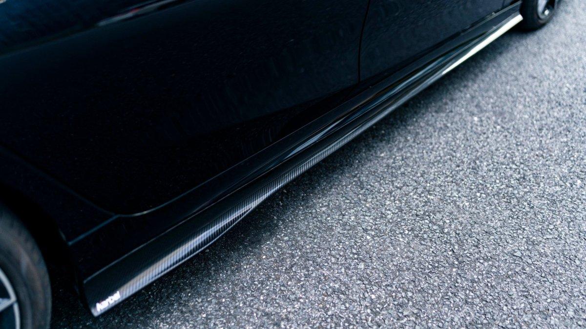BMW 3 Series 330i M340i G20 G21 (Fits both Pre-LCI & LCI) 2019-ON with Aftermarket Parts - Side Skirts Pre-preg Carbon Fiber from Karbel Carbon