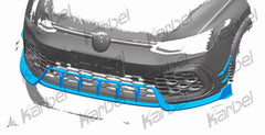 Volkswagen GTI MK8 2022-ON with Aftermarket Parts - Front Lip Pre-preg Carbon Fiber from Karbel Carbon