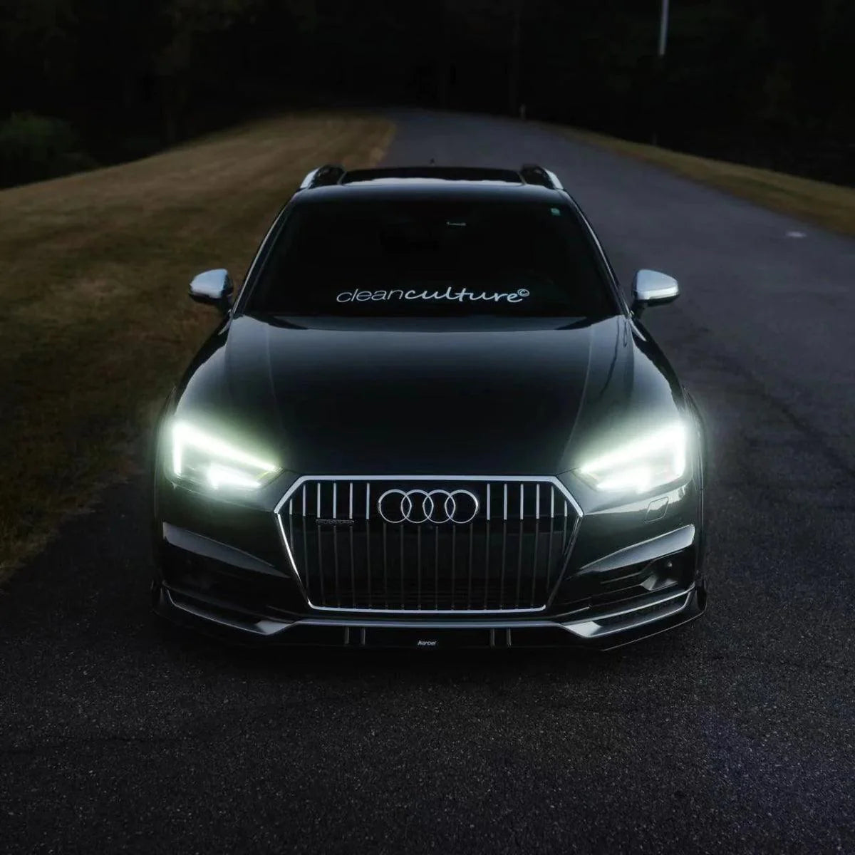 Audi A4 allroad B9 2017 2018 2019 with Aftermarket Parts - Front Lip Pre-preg Carbon Fiber from Karbel Carbon