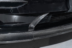 Tesla Model 3/P 2017-2023 with Aftermarket Parts - Front Lip Pre-preg Carbon Fiber from Karbel Carbon