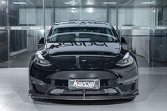 Tesla Model Y 2020-ON with Aftermarket Parts - Front Lip Pre-preg Carbon Fiber from Karbel Carbon