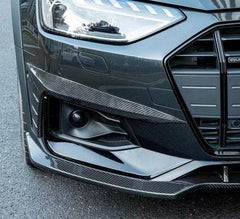Audi A4 allroad B9.5 2020-ON with Aftermarket Parts - Front Upper Valences Pre-preg Carbon from Karbel Carbon