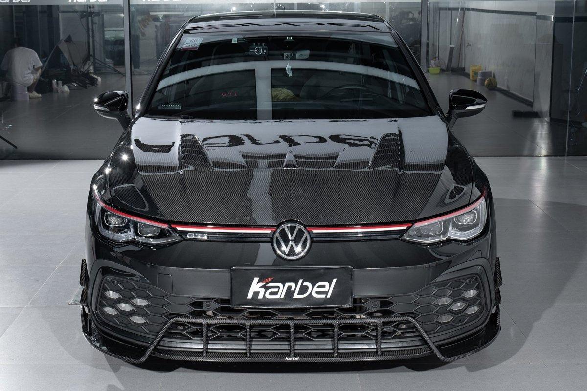 Volkswagen Golf R / GTI / Golf MK8 2022-ON with Aftermarket Parts - Hood Pre-preg Carbon Fiber from Karbel Carbon
