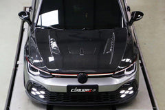Volkswagen Golf R / GTI / Golf MK8 2022-ON with Aftermarket Parts - Hood Pre-preg Carbon Fiber from Karbel Carbon
