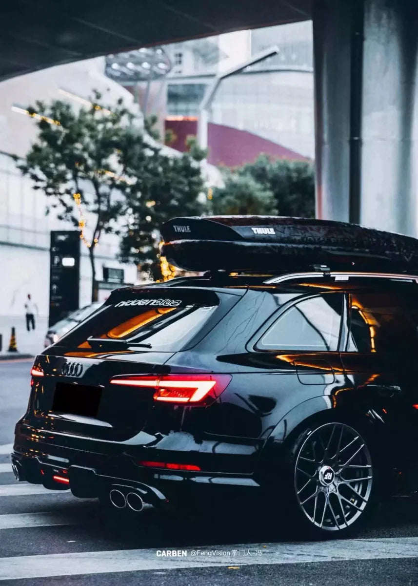 Audi A4 allroad B9 2017 2018 2019 with Aftermarket Parts - Rear Diffuser Pre-preg Carbon Fiber from Karbel Carbon
