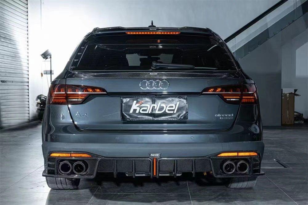 Audi A4 allroad B9.5 2020-ON with Aftermarket Parts - Rear Diffuser Pre-preg Carbon Fiber from Karbel Carbon