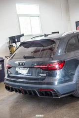 Audi A4 allroad B9 / B9.5 2017 2018 2019 with Aftermarket Parts - V1 Style Rear Roof Spoiler Pre-preg Carbon Fiber from Karbel Carbon