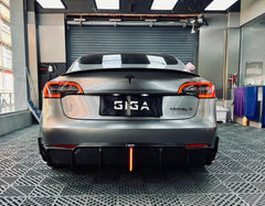 Tesla Model 3/P 2017-2023 with Aftermarket Parts - Rear Spoiler Pre-preg Carbon Fiber from Karbel Carbon