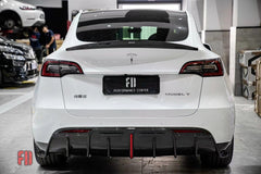 Tesla Model Y 2020-ON with Aftermarket Parts - Rear Spoiler Pre-preg Carbon Fiber from Karbel Carbon